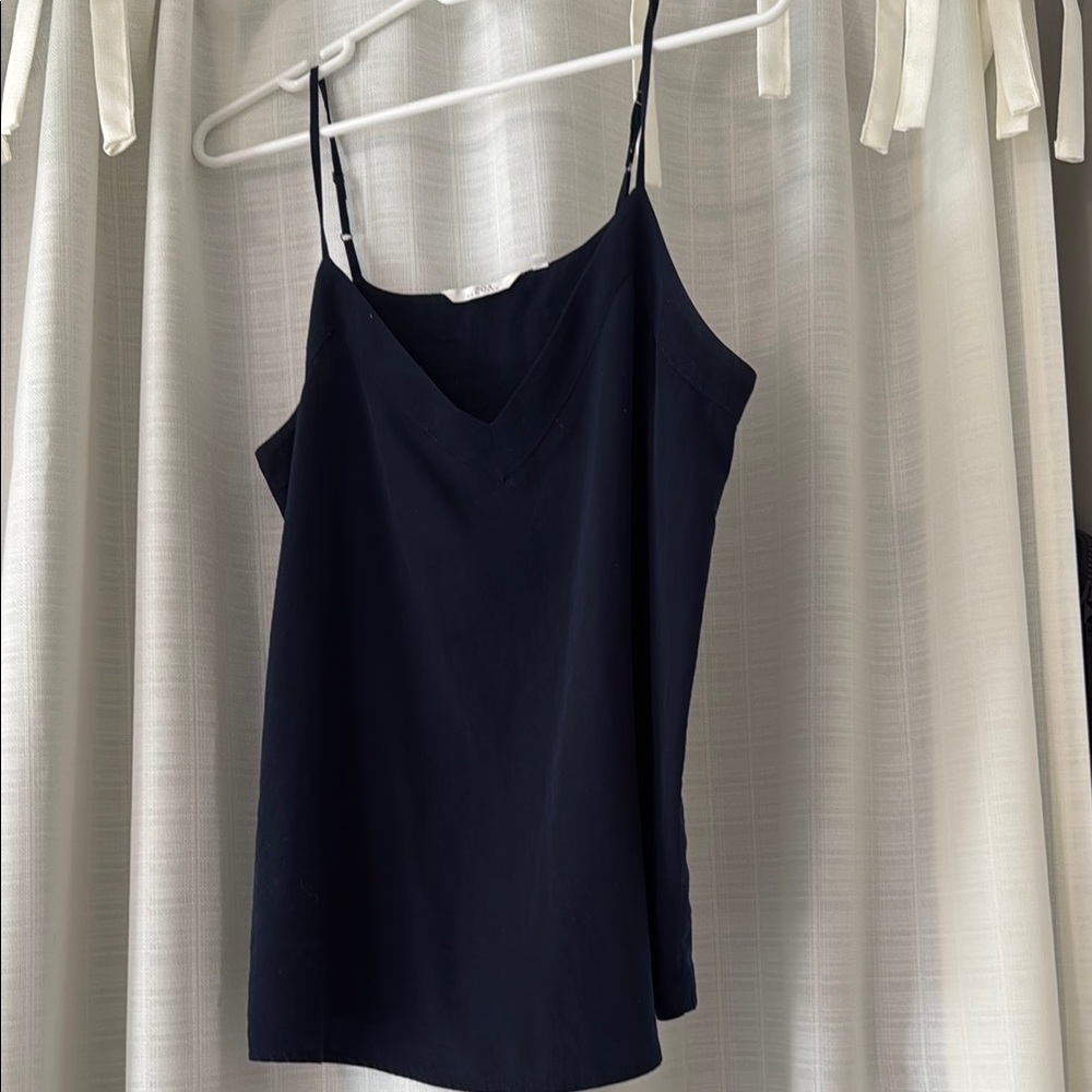 Zoa Navy Spaghetti Strap Tank Top Size Small